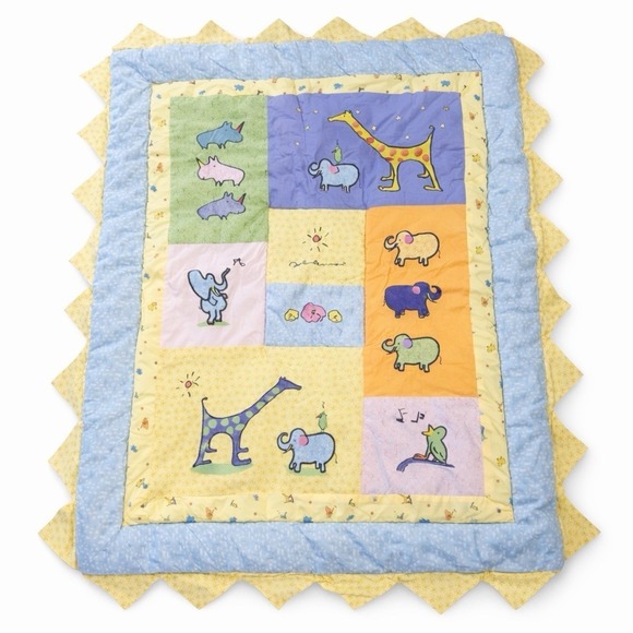 Carter's Other - John Lennon Carters Baby Blanket Nursery Quilt Crib Comforter Love Animals